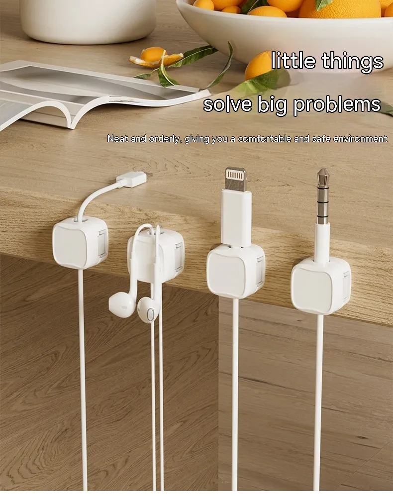 Magnetic Cord Organizer, Easy Secure Adhesive Cable Management