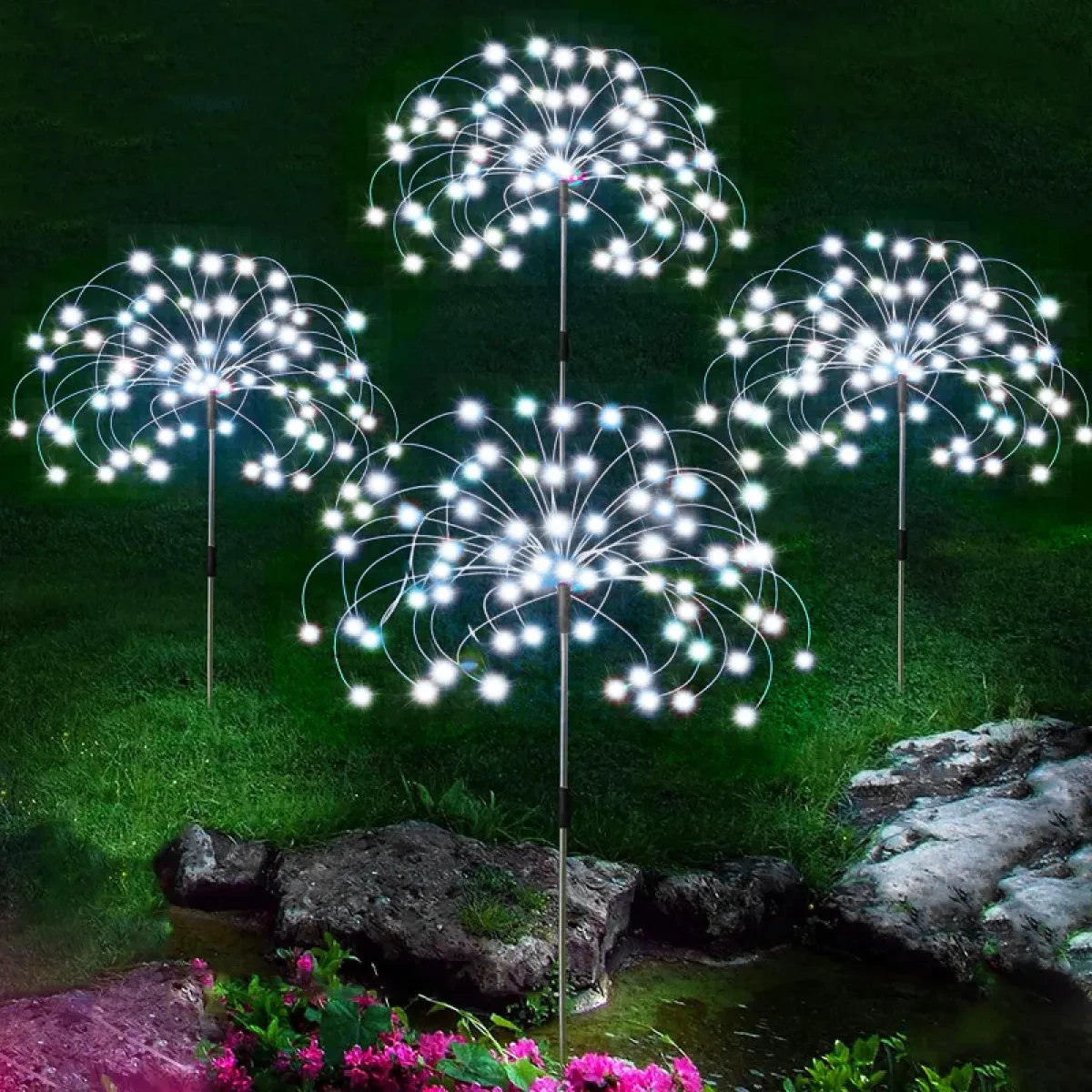 Waterproof Solar Garden Fireworks Lamp