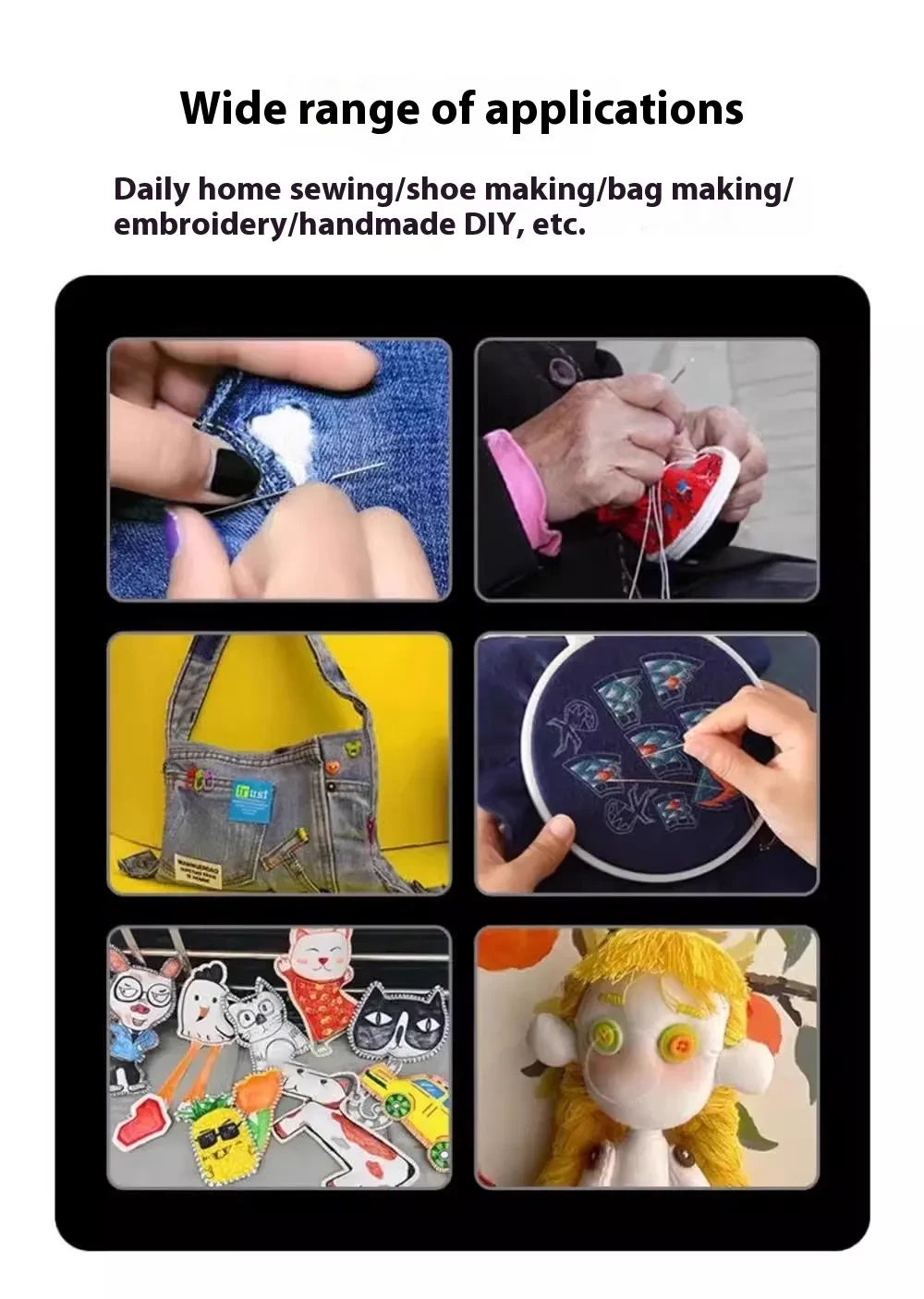 Big Eye Steel Needles Set