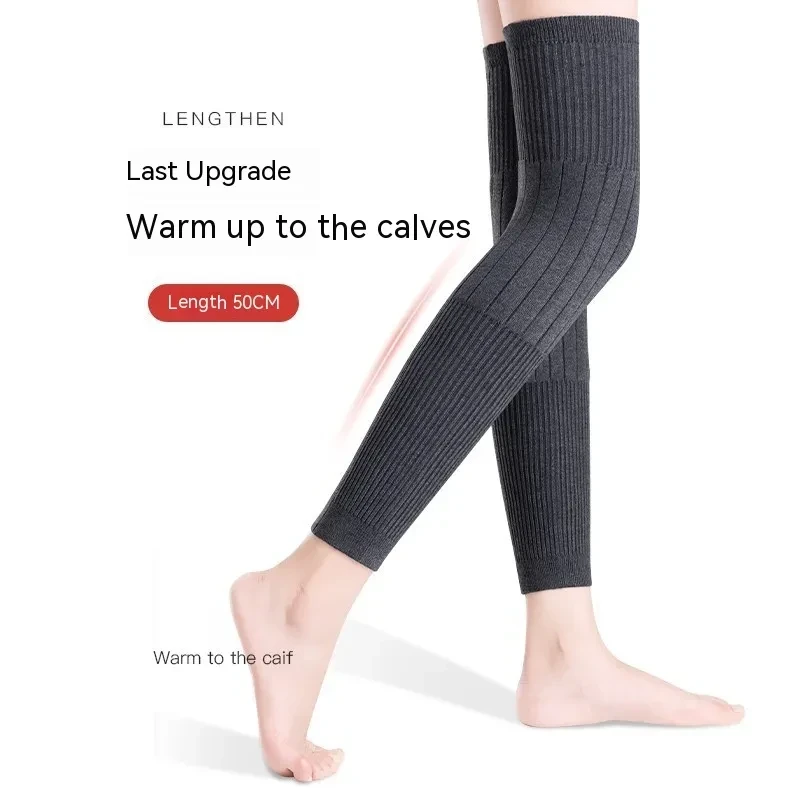 Knee-skin Fur Knee Pads Winter Warm Thickening Long Men and Women Leggings