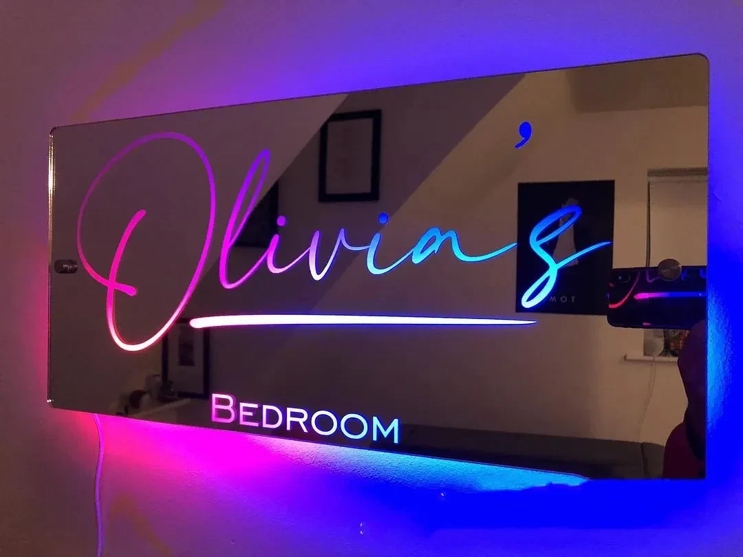 Personalized LED Name Mirror