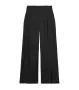 Wool Pleated High Waisted Buckle Trousers