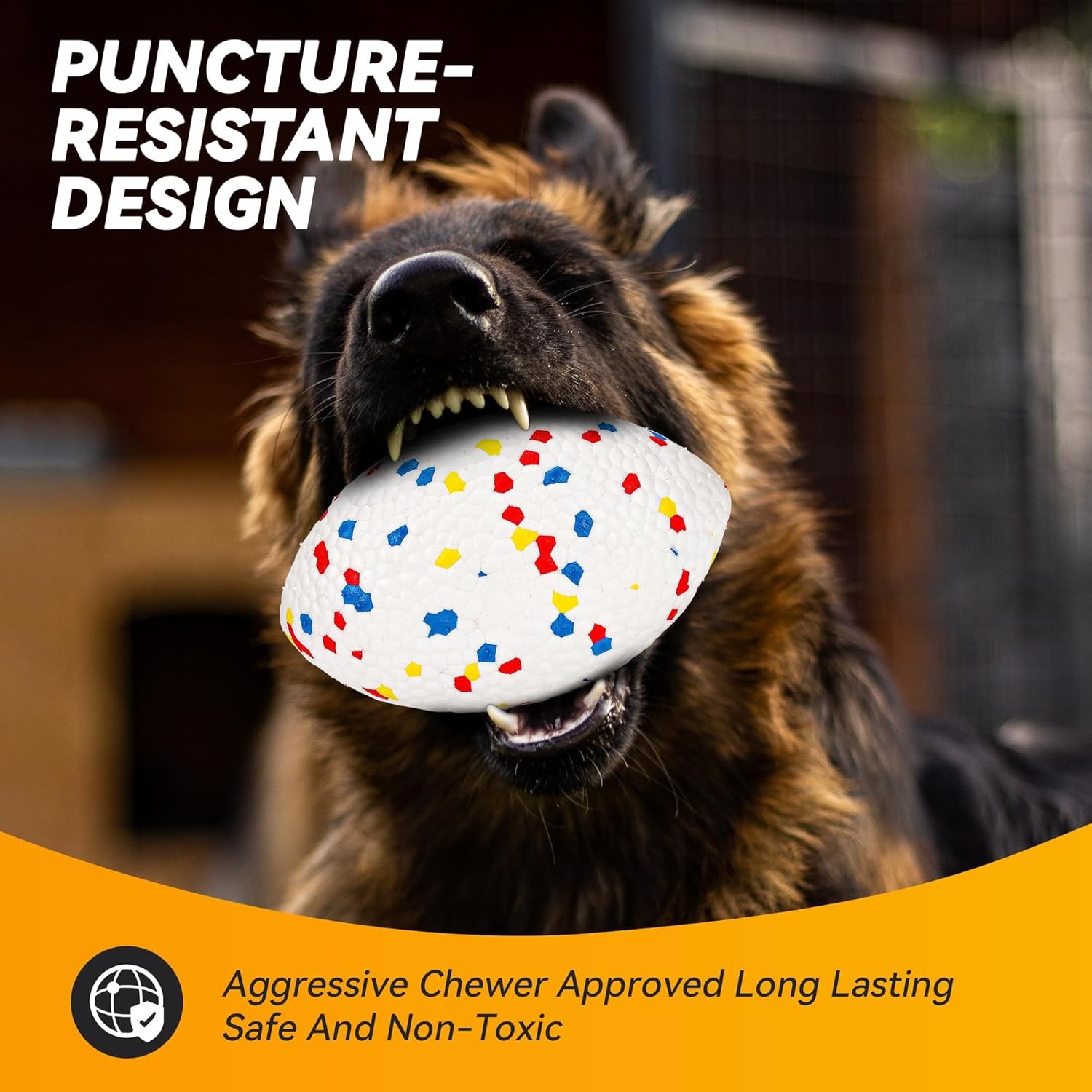 Boredo Buster Eco-friendly Medium-Sized Chew Toy Durable Interactive Floatable Pet Ball Toy Non-Toxic for Dogs and Cats
