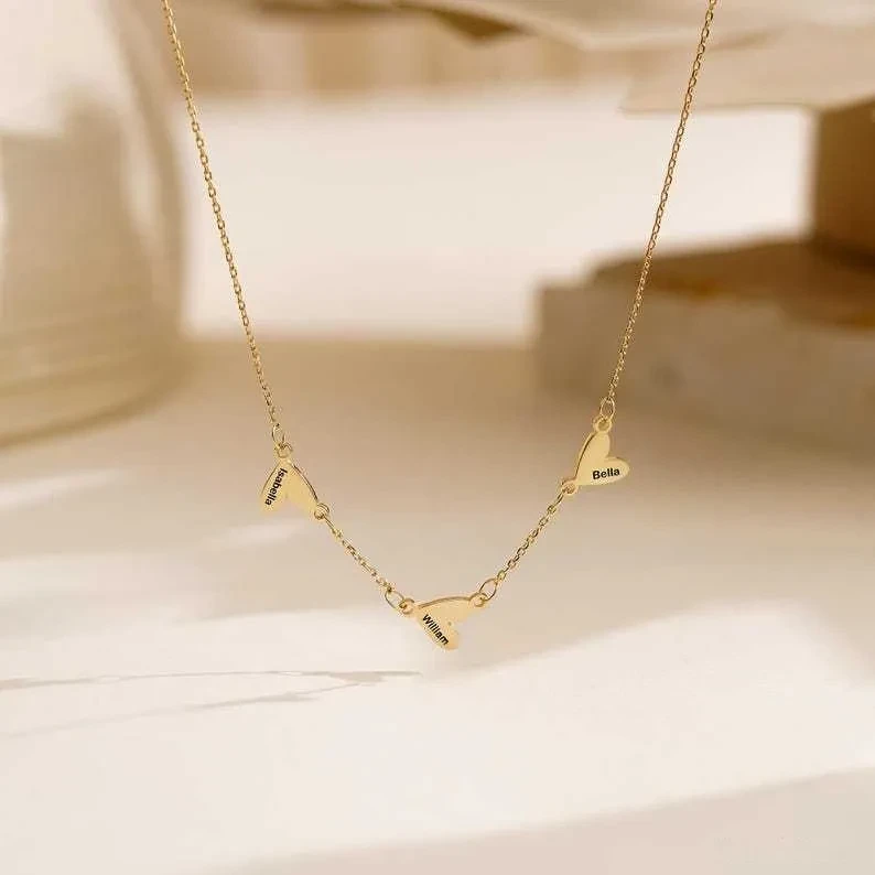 Custom Engraved Heart Necklace