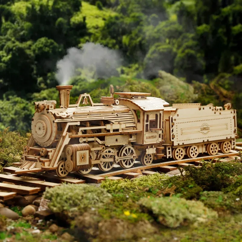 Wooden Mechanical Model Puzzle Set