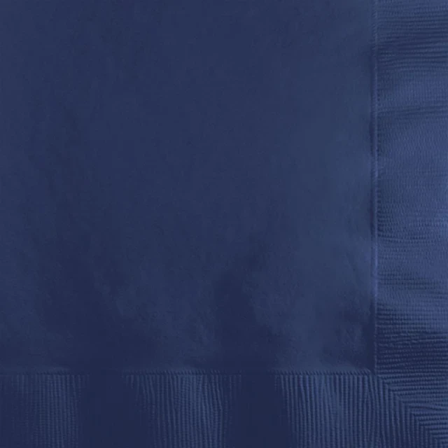 Navy Blue Beverage Napkins  (Pack of 50)