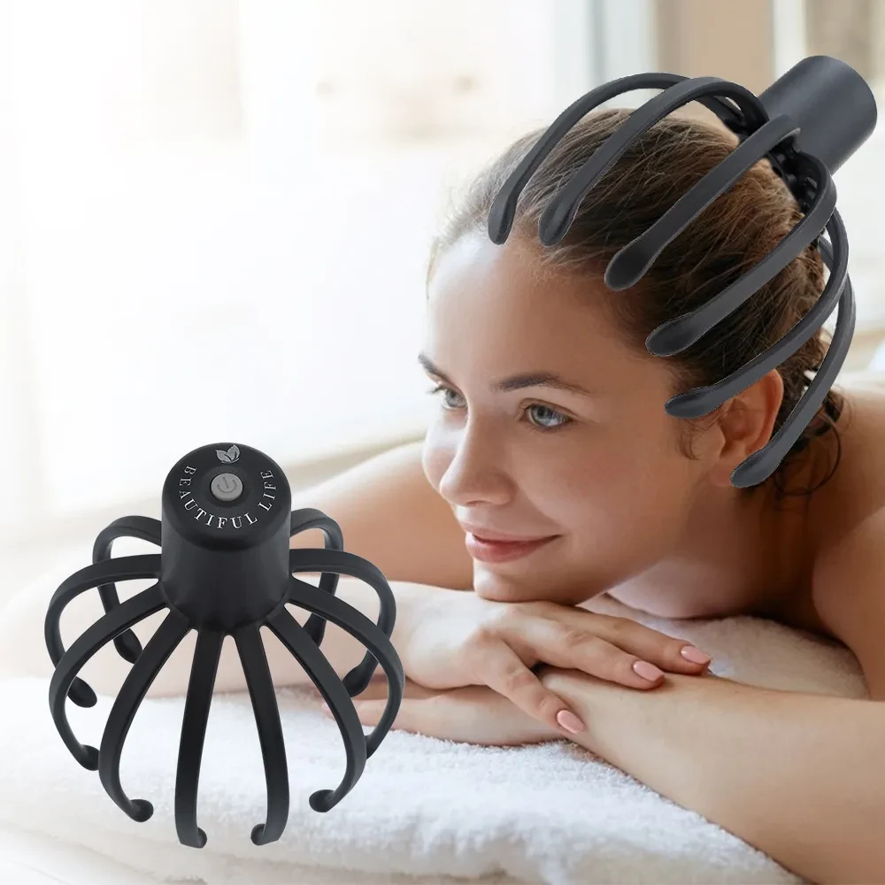 Electric Head Massager & Octopus Scratcher - Stress & Tension Relief