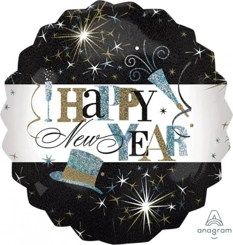 Balloon - Jumbo Shape Happy New Year Elegant Celebrate