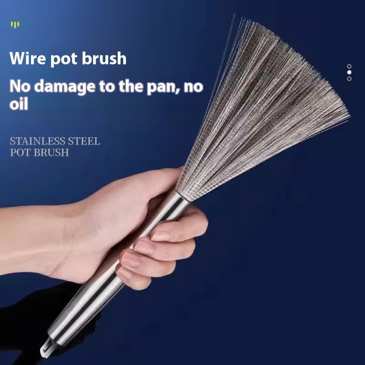 Great Choice Products Stainless Steel Pot Brush Household Wire Cleaning Brush Kitchen Does New