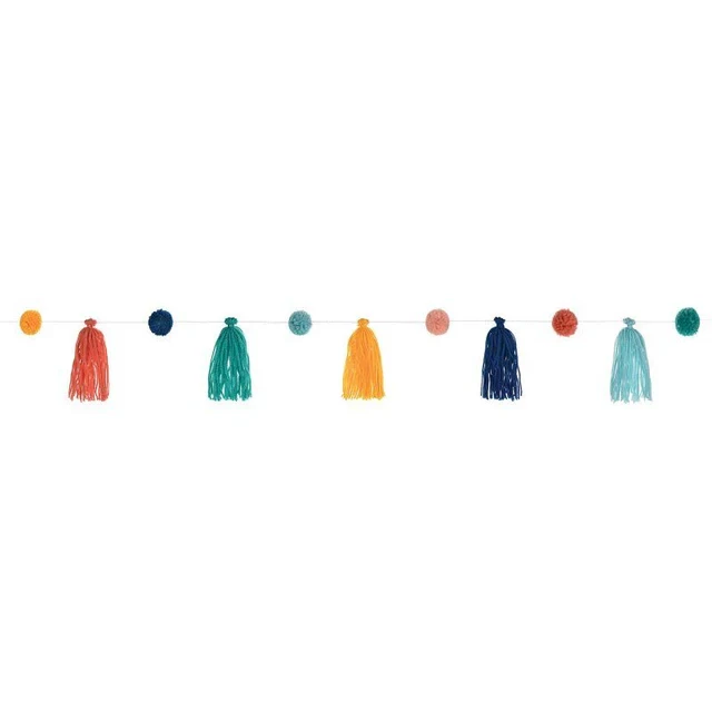 String Garland - Boho Vibes Tassel & Pom Pom (3.29m)
