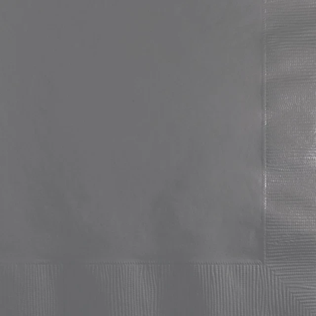 Glamour Gray Beverage Napkins  (Pack of 50)
