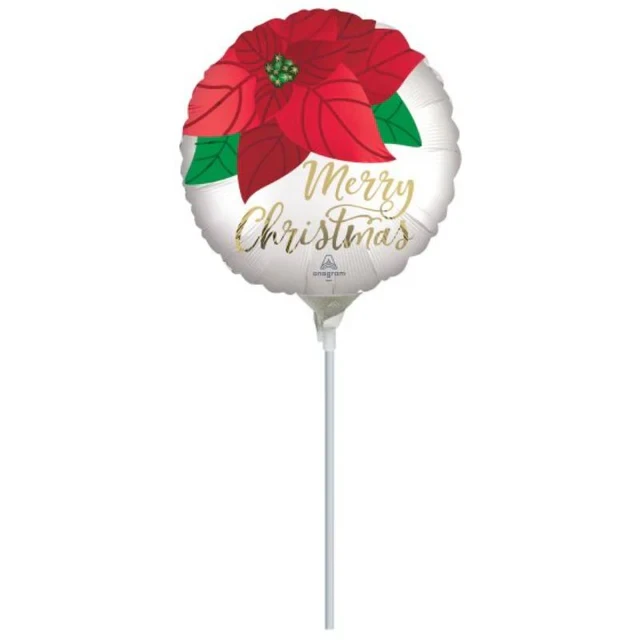 22cm Satin Christmas Poinsettia