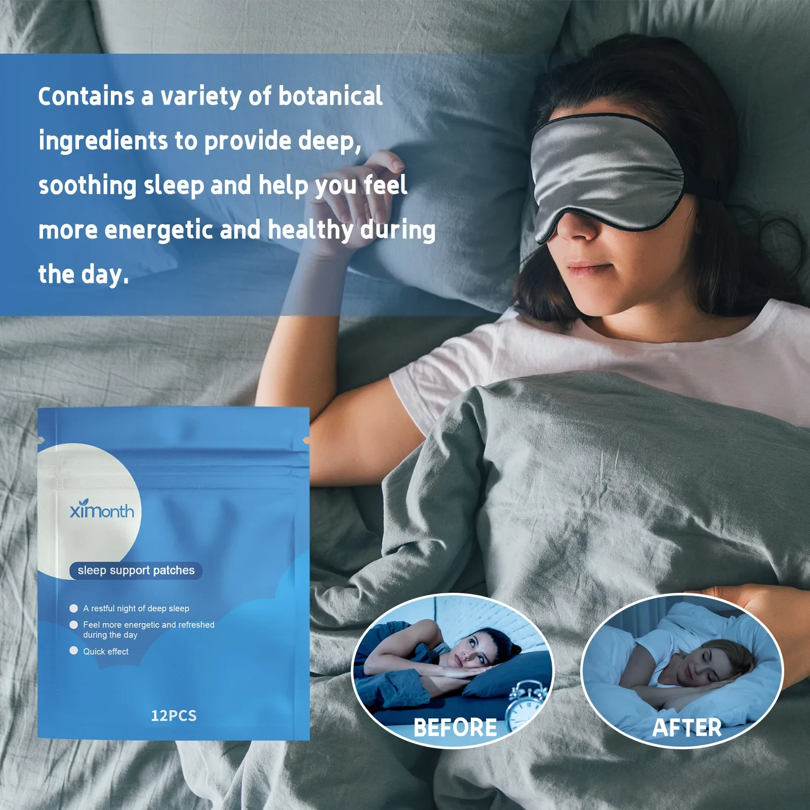 1 Pack Of 12 Sleep Calming Patches