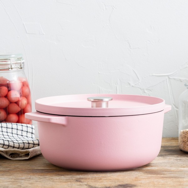 Dried Rose Covered Round Casserole 26cm/5.2L - KitchenAid