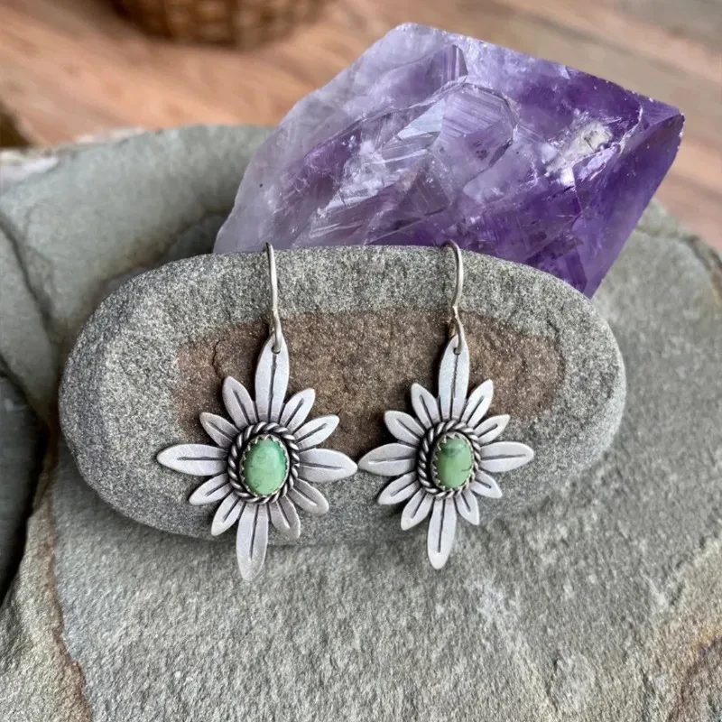 Ethnic Style Retro Semicircle Fan-shaped Metal Alloy Earrings