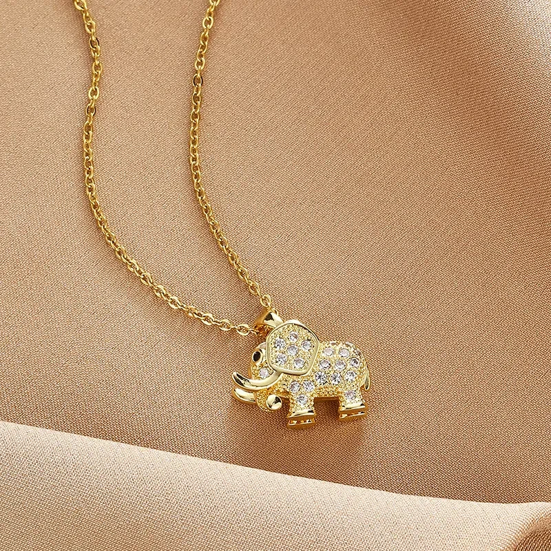 Fashion Elephant Pendant Necklace For Women