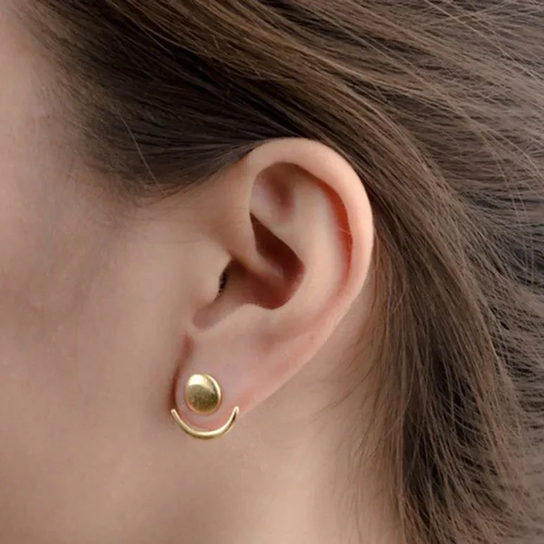 Creative Star And Moon Ear Studs Female Geometric Shape
