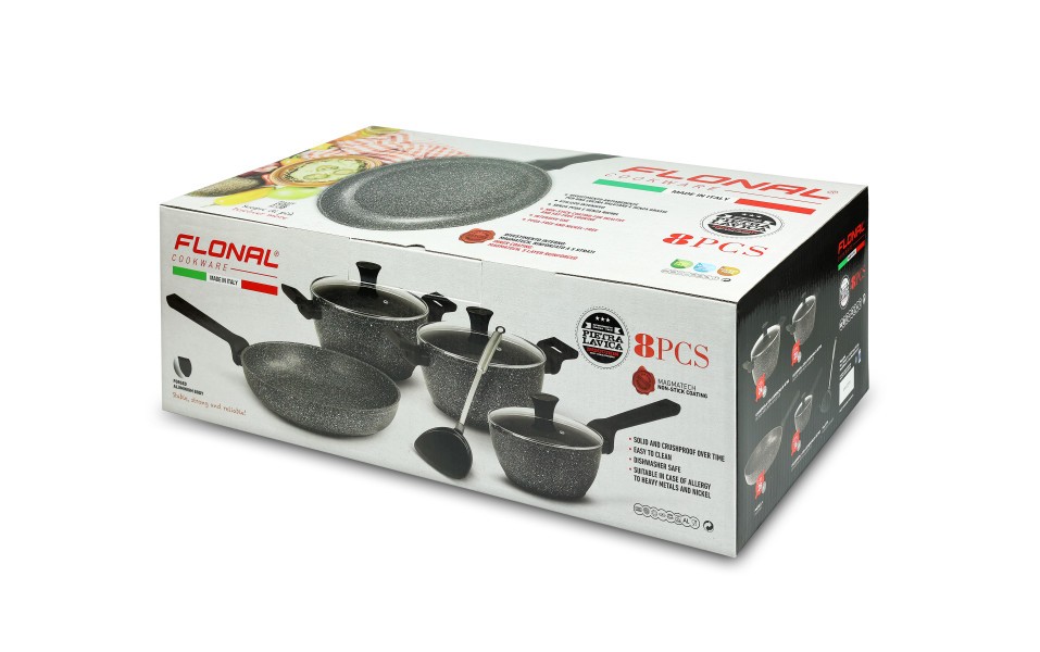 Petra Lavica  8 Piece Set - Flonal Cookware