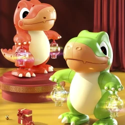 nteractive Singing and Dancing Dinosaur Toy with Colorful Lights - Musical Toy Suitable for 3 to 6-Year-Old Children - Great Gift for Halloween, Thanksgiving, and Christmas (AAA Batteries Not Included)