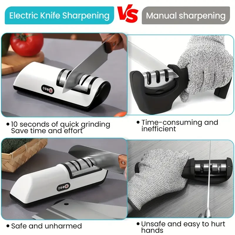 2-Speed Automatic Electric Knife Sharpener