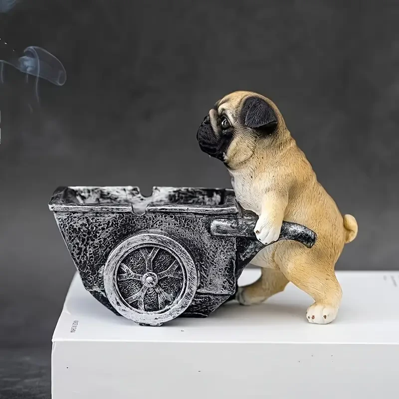 Creative Pug Dog Resin Ashtray