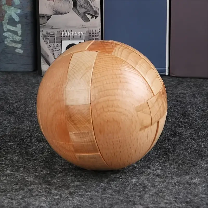 Wooden Magic Ball Puzzle Brain Teaser Toy & Intelligence Game