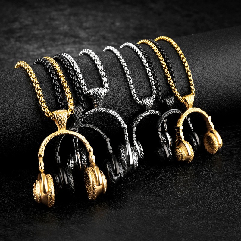 Titanium Music Headset Necklace
