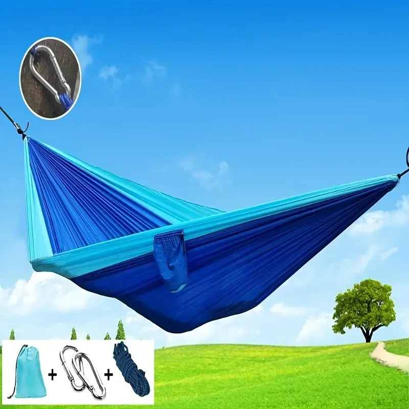 Double Camping Hammock 2-Person Parachute Nylon Swing
