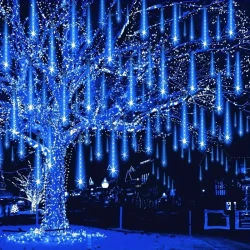 8 Strands 192 LED Solar Shooting Star Lights  Waterproof & Festive