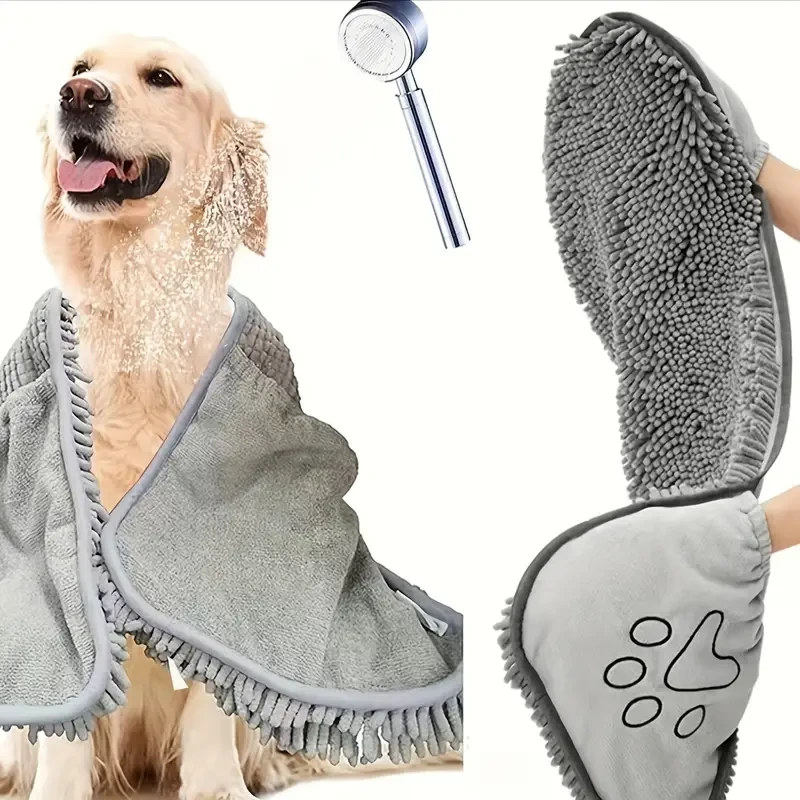 RapidDry Pet Bath Towel Super Absorbent & Gentle Grooming Towel
