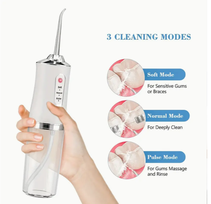 4 In 1 Water Flosser For Teeth, Cordless Water Flossers Oral Irrigator With DIY Mode 4 Jet Tips, Tooth Flosser, Portable And Rechargeable