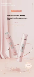 Dual-Head Electric Shaver Painless Women's Epilator Bikini Hair Removal Device Automatic Hair Trimmer Underarm Facial Lips Leg