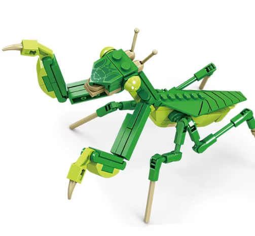 Creative Building Blocks Insect Model Bee Dragonfly Ant Mantis Children's Assembled Toys Interesting Animal Ornaments Gifts