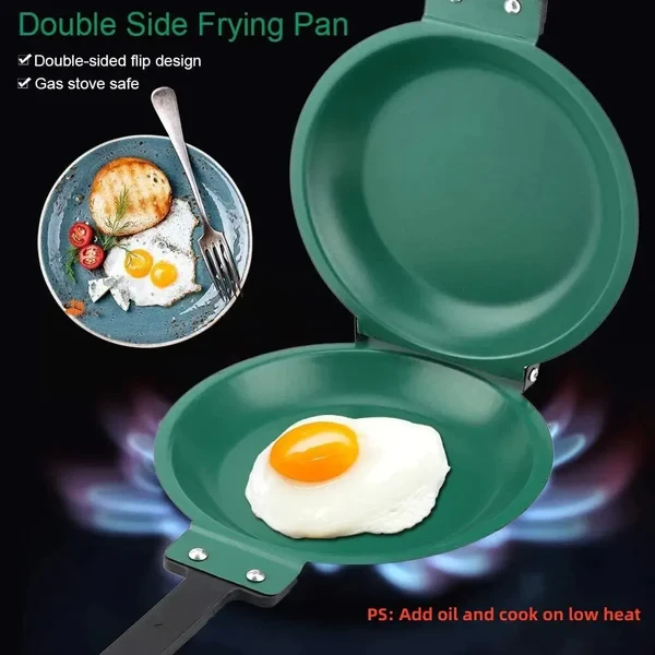 Double sided frying pan