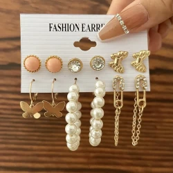 Creative Personality Pin Chain Earrings