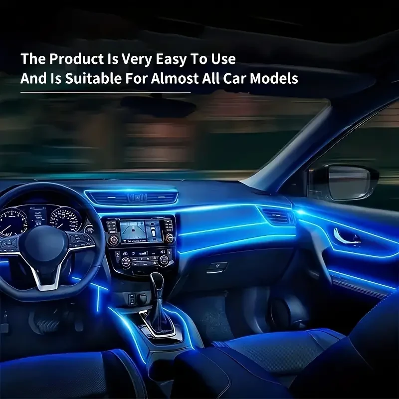 Car Interior LED Neon Strip 5M Flexible Ambient Light