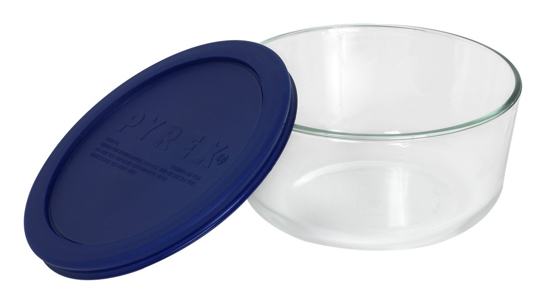 Simply Store™ 4 Cup Round Container with Blue Lid  - Pyrex