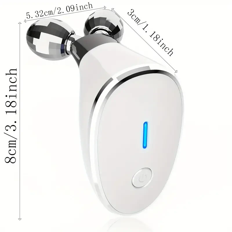 3D Electric Facial Roller Massager, Face Beauty Device, USB Rechargeable Skin Care Tool, Gifts For Women