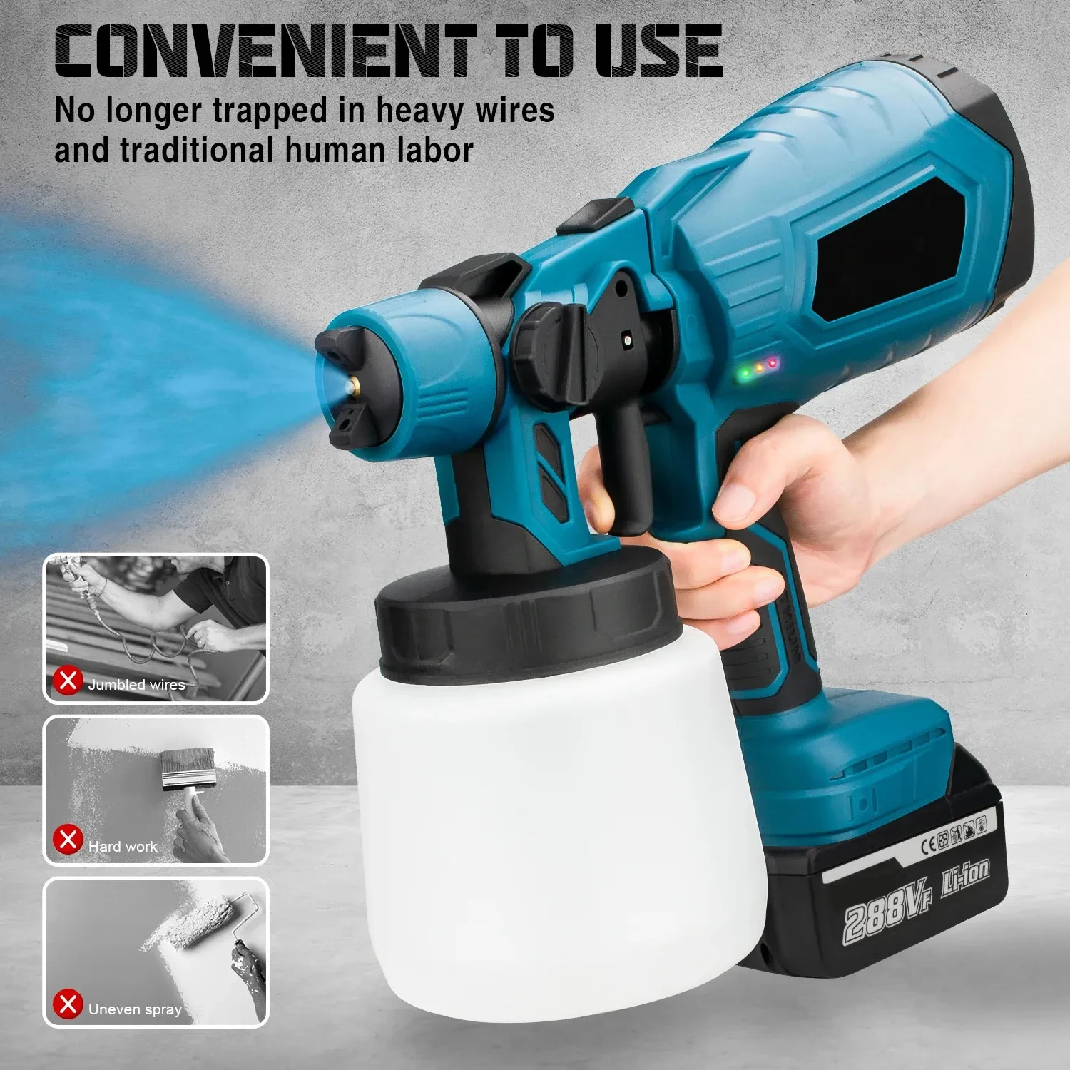 Paint Gun | High-pressure Cordless Paint Sprayer