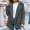 Womens Loose Lapel Fluffy Coat Button Jacket Cardigan for Winter