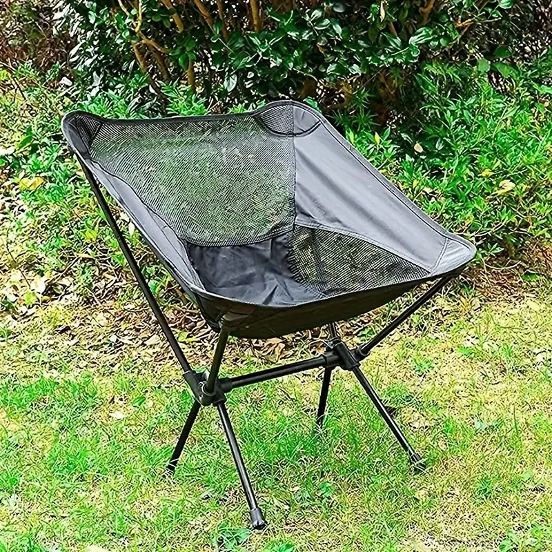 Ultra-Lightweight Deluxe Portable Camping Chair - Compact Folding Backpacking Chair with Carrying Bag, Collapsible, Ergonomic, and Water-Resistant