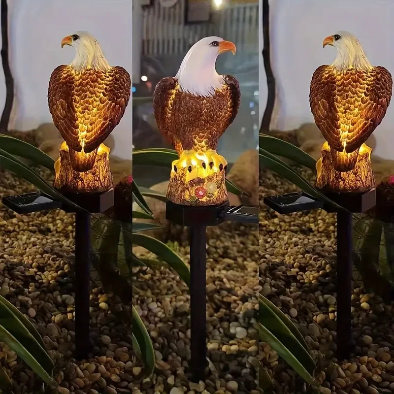 Solar-Powered Eagle LED Garden Lights - Outdoor Landscape Decor for Lawn & Festival Decoration