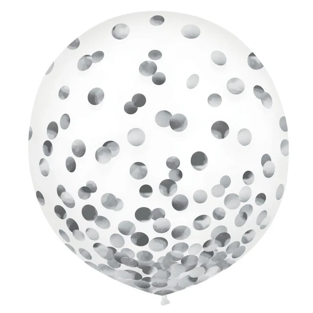 Latex Balloons - CNF Silver (24in/60cm) - Pack of 2
