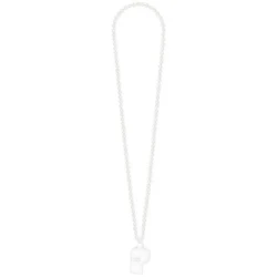 Whistle On Chain Necklace - White