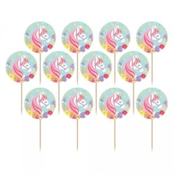 Magical Unicorn Foil Picks - Pack of 24
