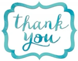Thank You Stickers - Robin's-Egg Blue - Pack of 50