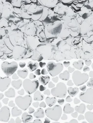 Hearts Confetti -Silver