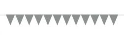 Mini Paper Pennant Banner - Silver