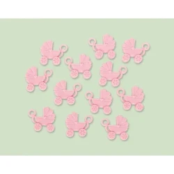 Baby Shower Carriage Favours - Pink (12 units) - Pack of 12