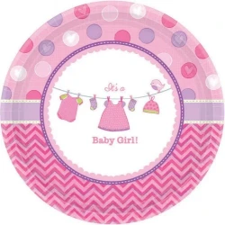 Plate - Shower With Love Girl (8 units) - Pack of 8
